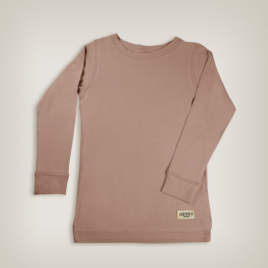 SOOTHLA Long-sleeved Children's Top In Mahogany Rose