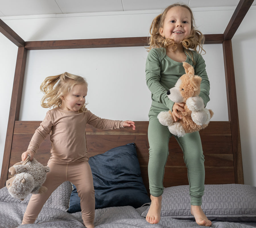 Children sleeping comfortably in Soothla eczema-friendly sleepwear
